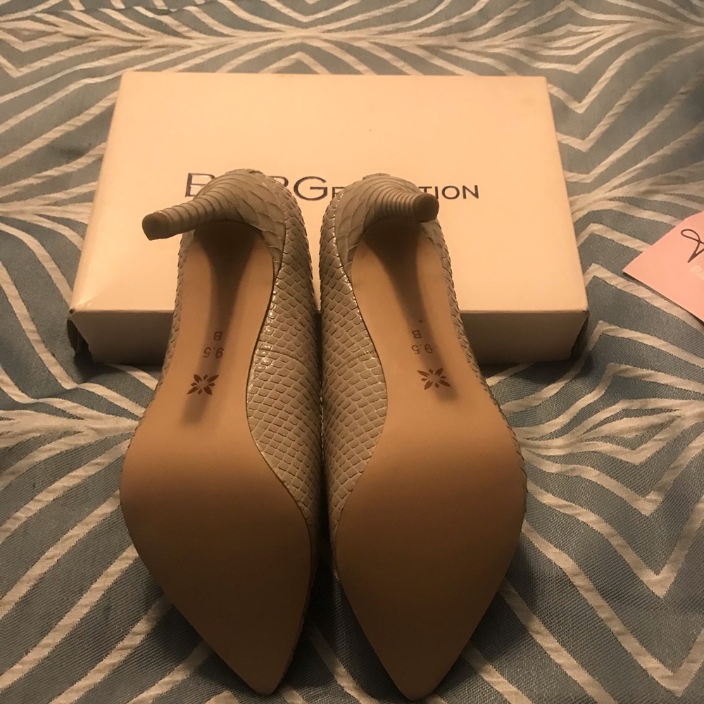 Heidi patent snake emboss grey.